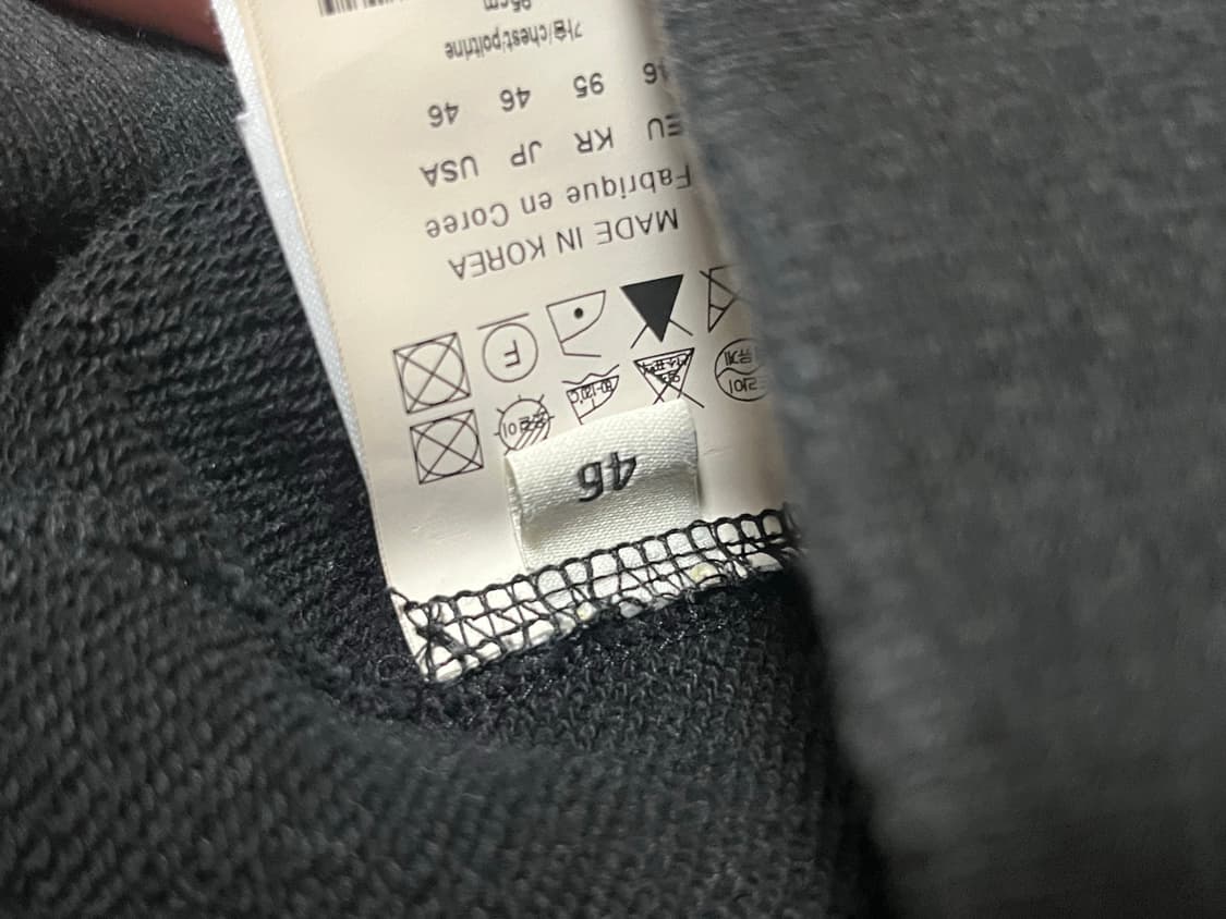 우영미 백로고 후드티 블랙 46 상품이미지4