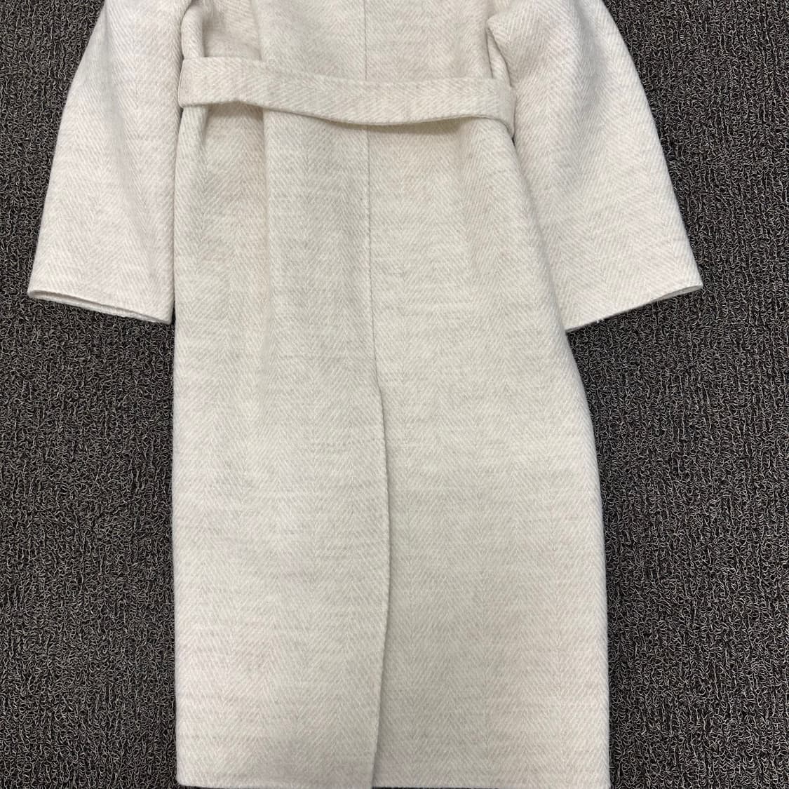 Fave 헤링본 핸드베이드 울 롱 코트 아이보리 F 상품이미지8