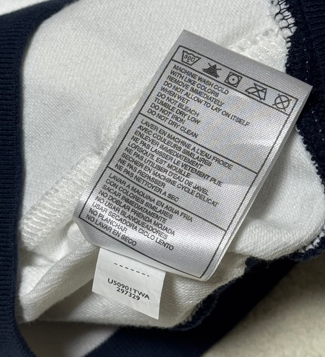 나이키 00s 올드스쿨 세미크롭 화이트 네이비 면집업 상품이미지8