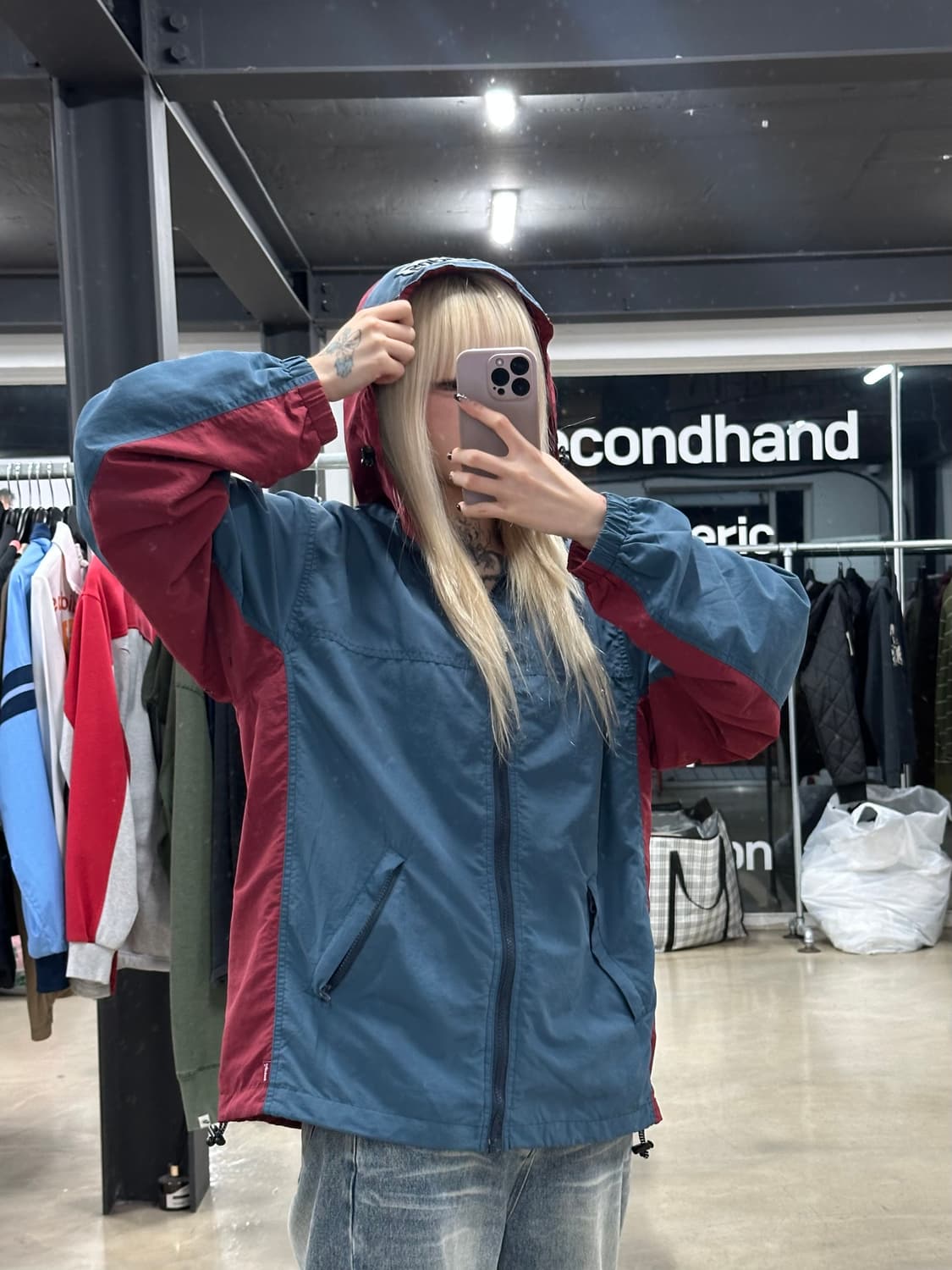FW18 슈프림 투톤 집업 바람막이 자켓 상품이미지2