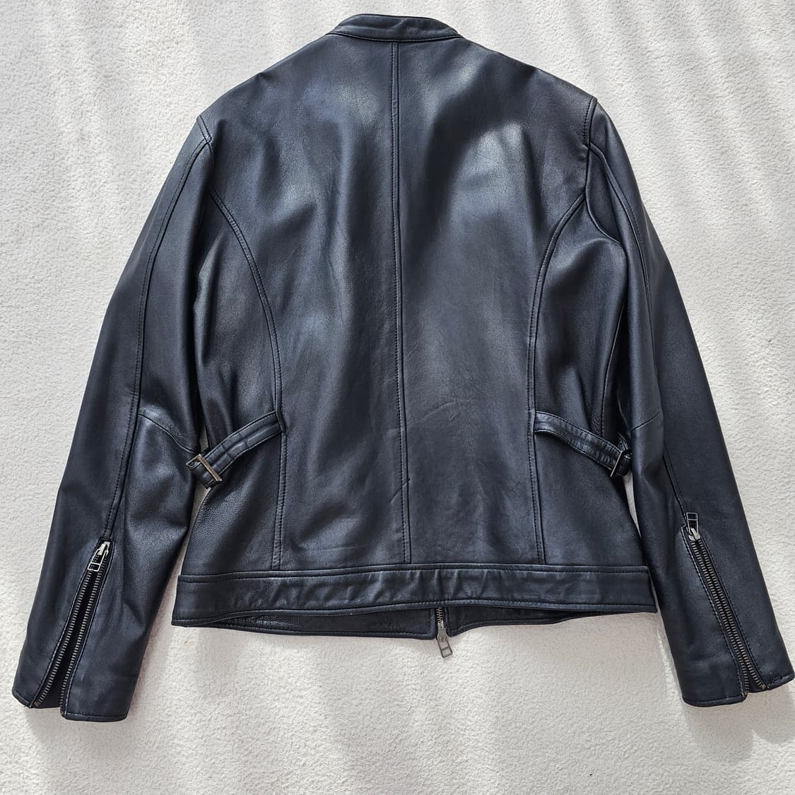 M 남성 양가죽 논카라 가죽자켓 상품이미지3