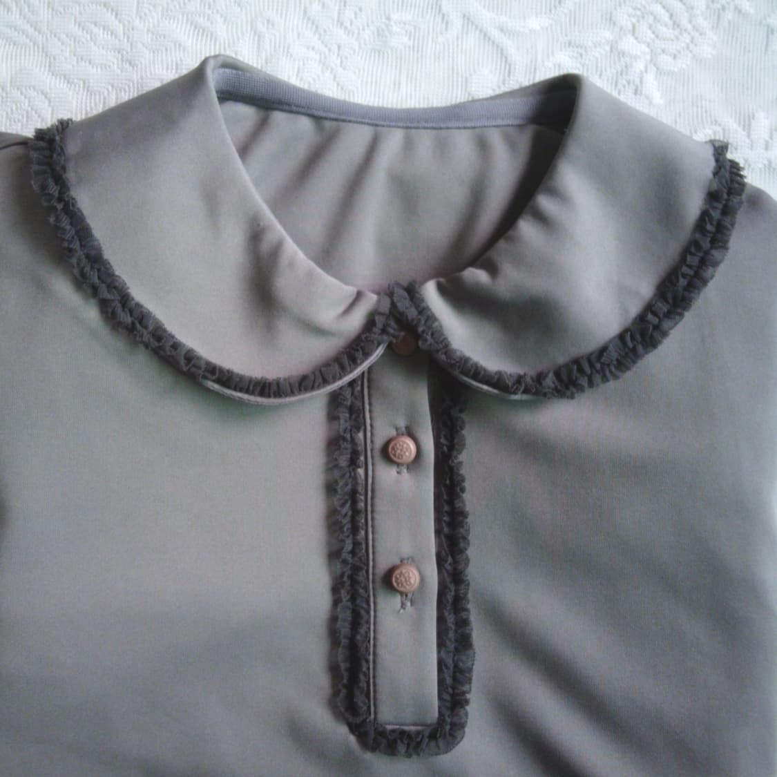 Vintage mute purple blouse 상품이미지3