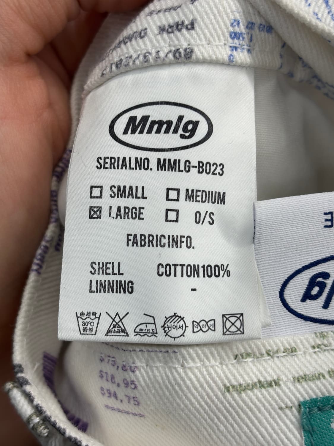 Mmlg 영수증 프린팅 바지 L 상품이미지6