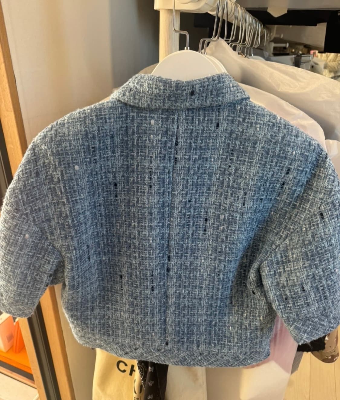 Sandro 트위드 반팔 자켓 블루 상품이미지3