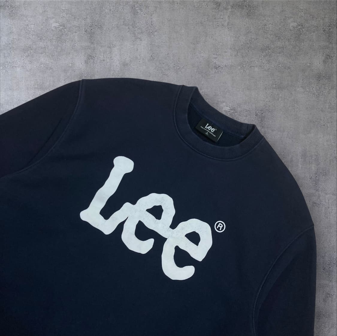 Lee 스펠아웃 빅로고 네이비 맨투맨 상품이미지2