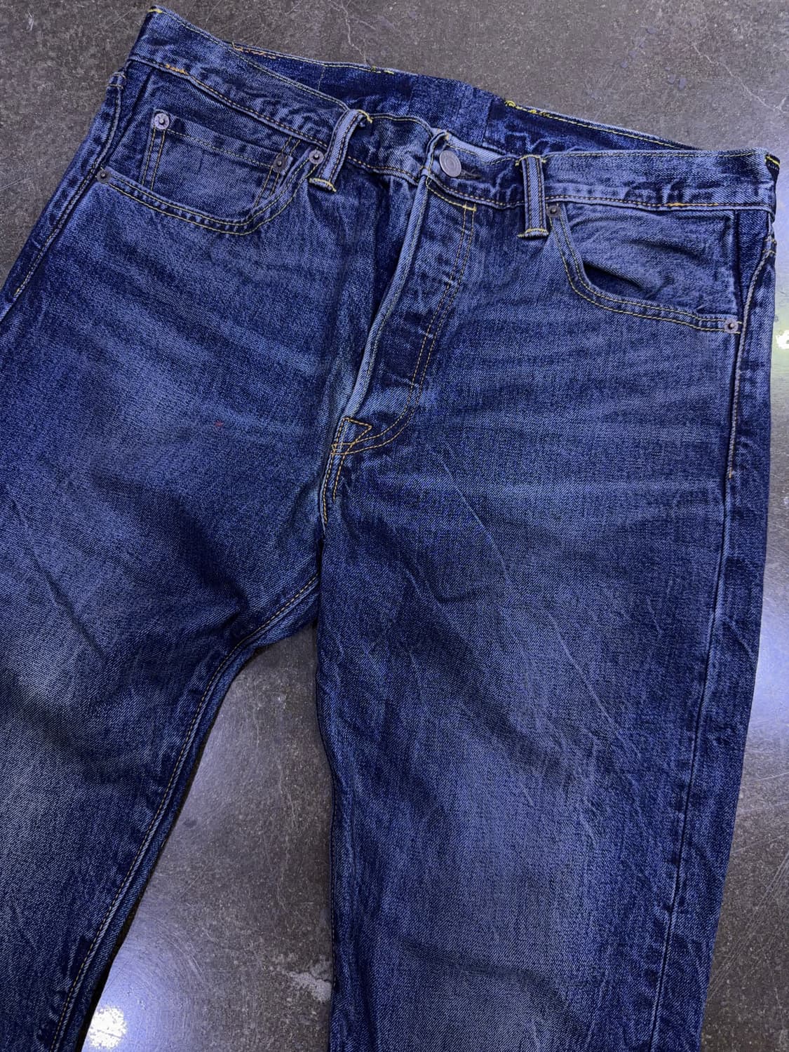 리바이스 501 레귤러핏 딥블루 워싱 데님팬츠 청바지 32 상품이미지3