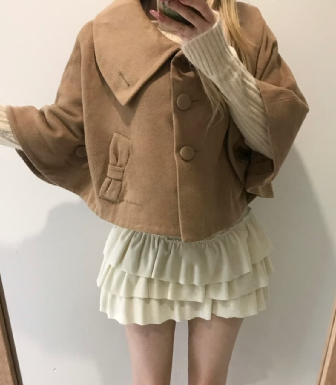 리본 모카 케이프 상품이미지1