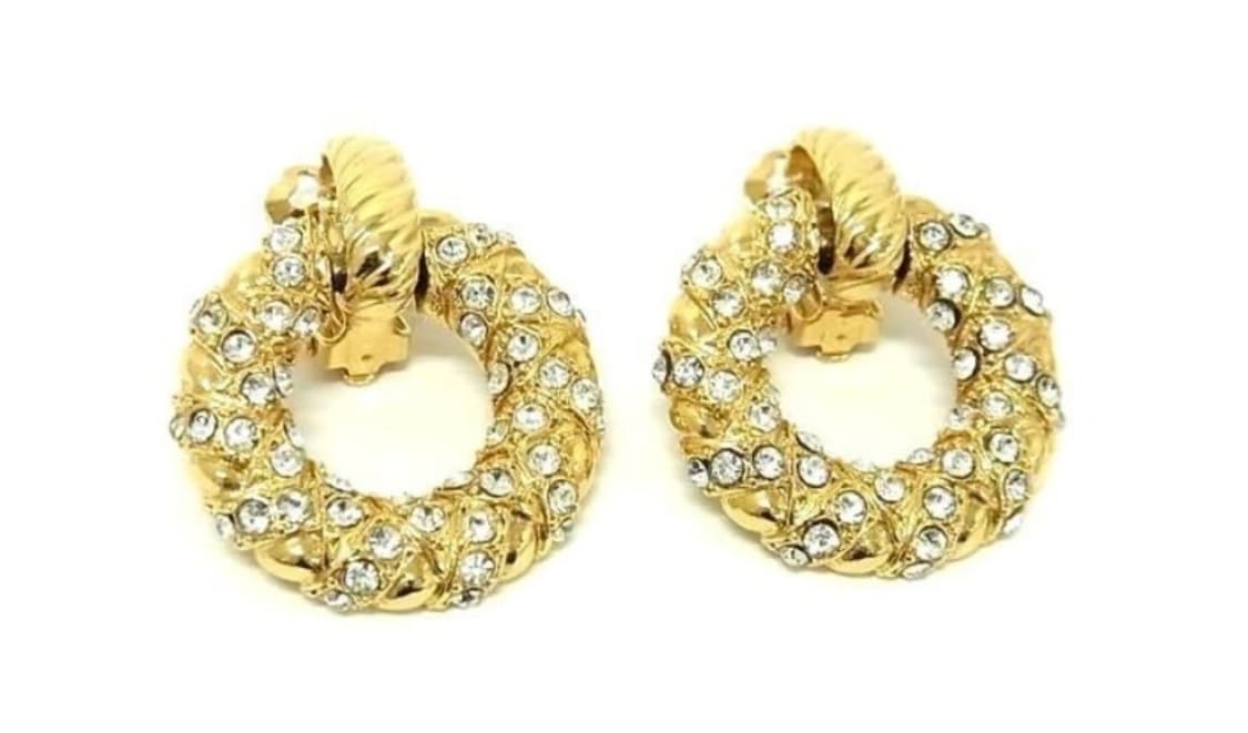 생로랑 클립 온 라인스톤 귀걸이 상품이미지2