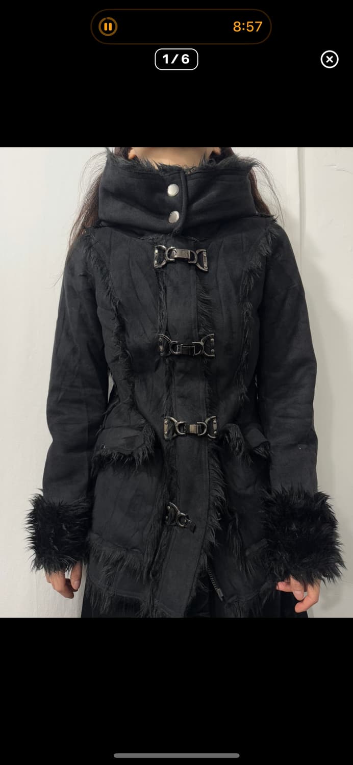 egoist fur  jacket 에고이스트 버클 퍼자켓 무스탕 상품이미지1