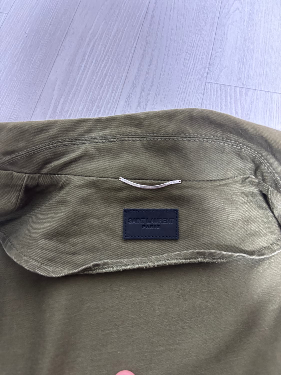 Saint Laurent bat pin aviator jacket 카키  상품이미지8