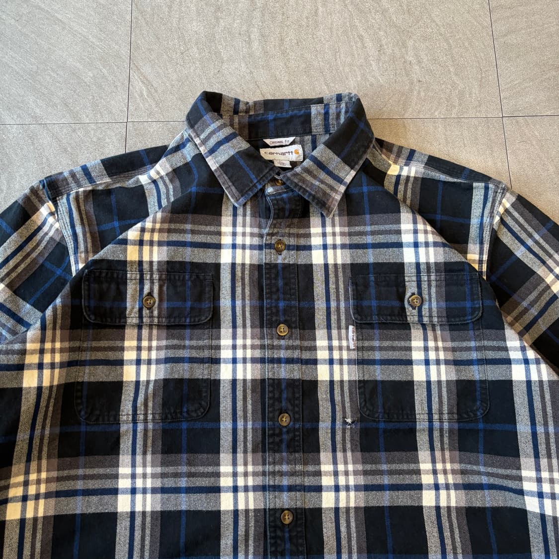 칼하트 오리지널 해비 코튼 체크 긴팔 셔츠  상품이미지3