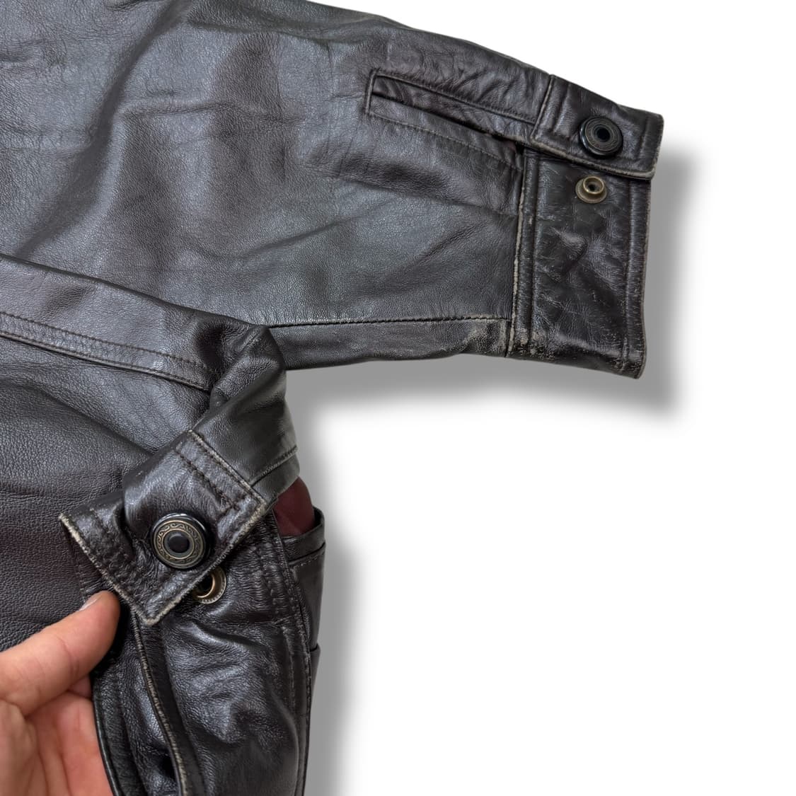 램스킨 레이어드 레더자켓 r1975 상품이미지7