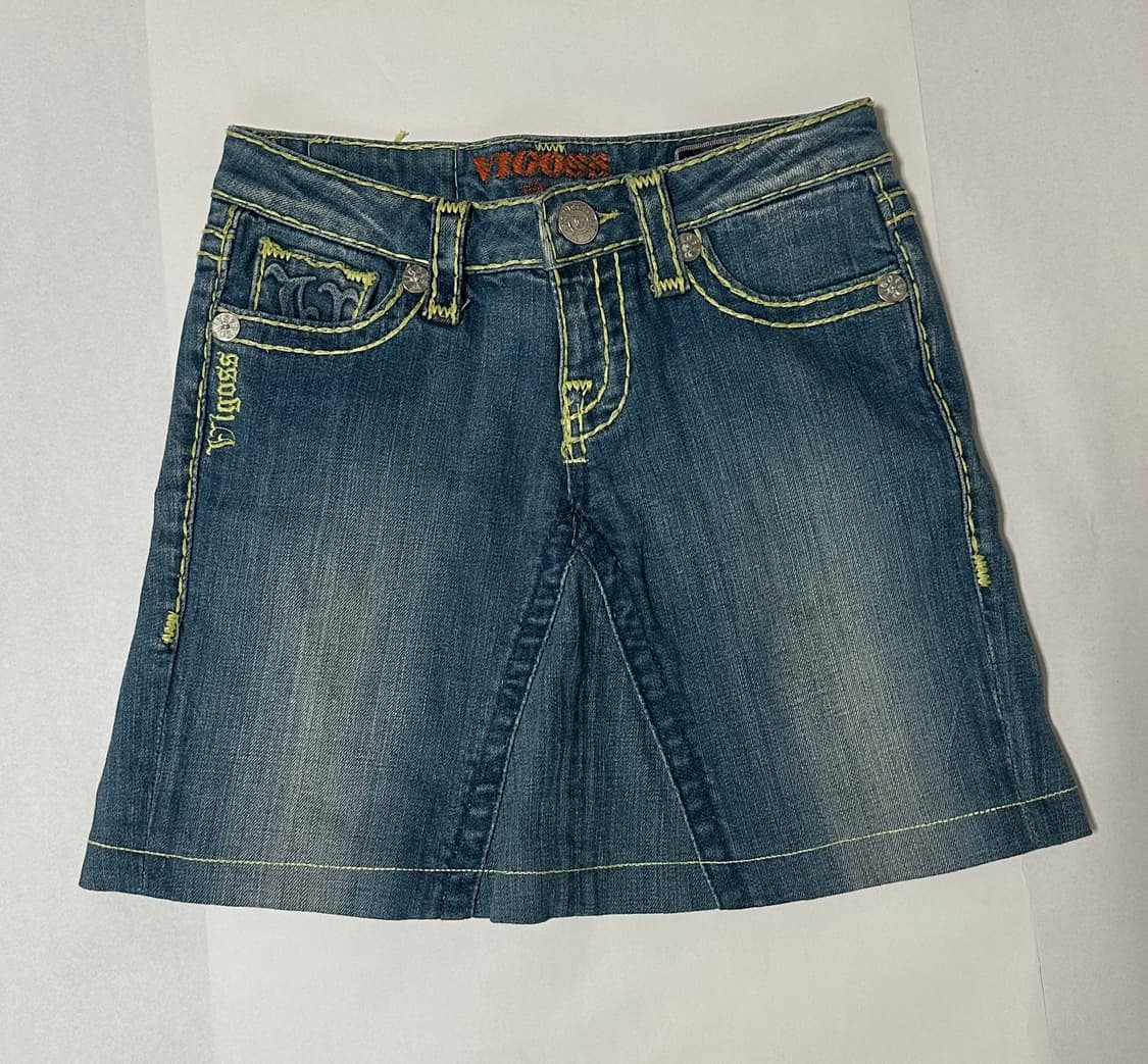 Y2K 데님 스티치 스커트 상품이미지1