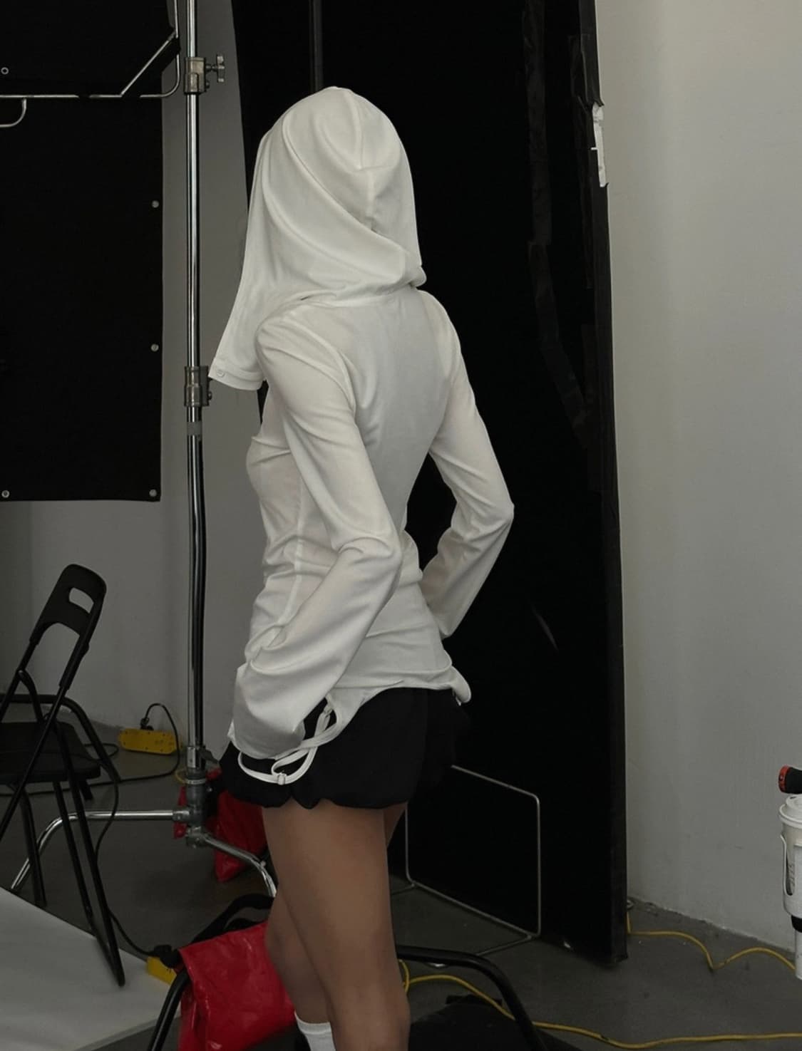 white detail hood t-shirt 상품이미지9