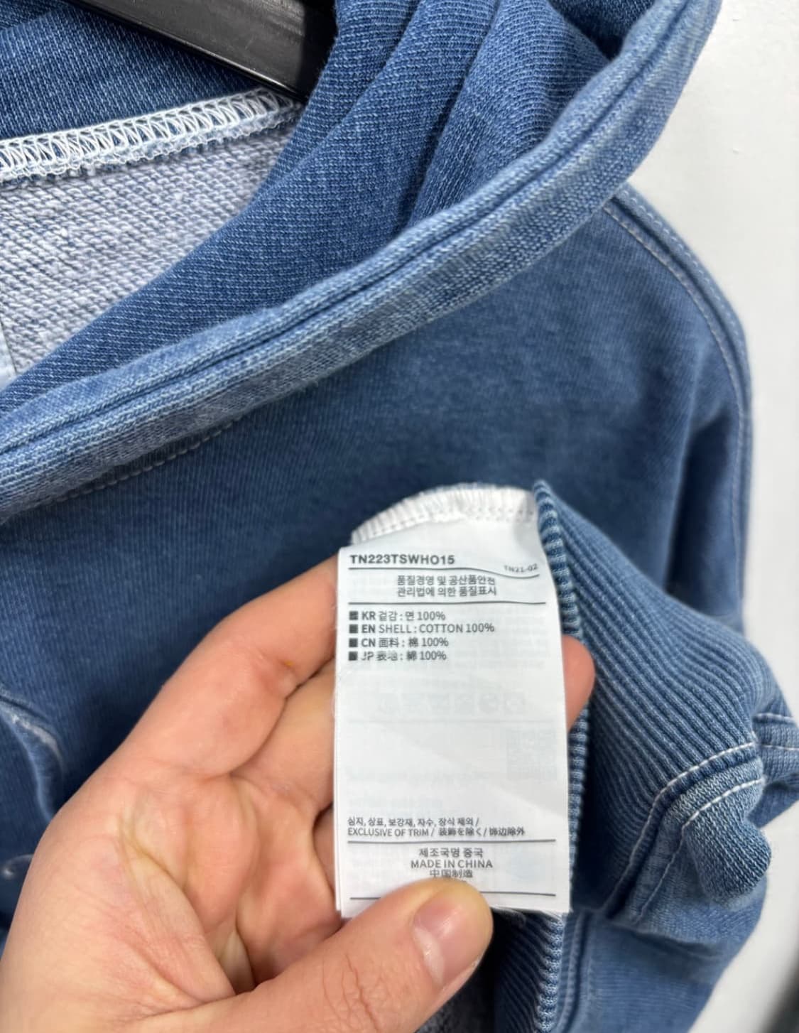 디스이즈네버댓 데님 워싱 후드티 상품이미지5