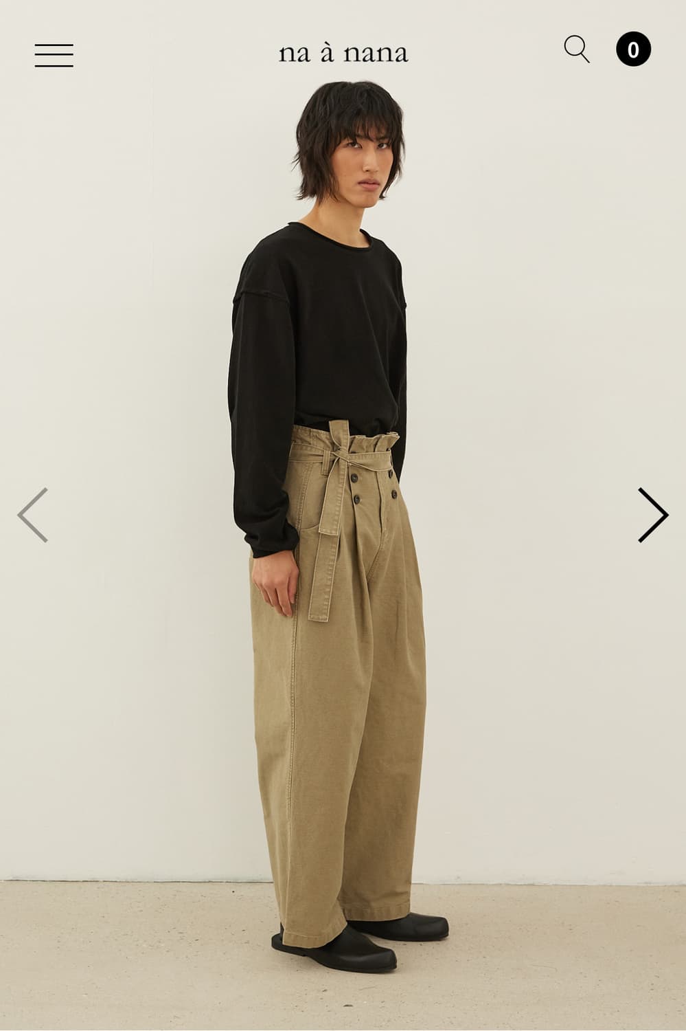 naanana belted beige pants 상품이미지1