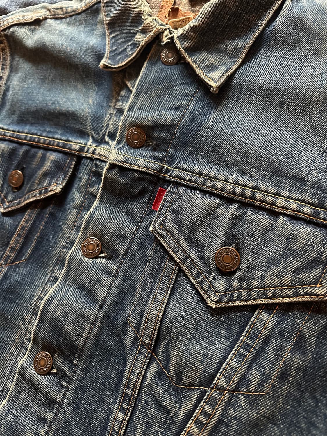 60s USA Levis 70505 Big E Denim Jacket 상품이미지3