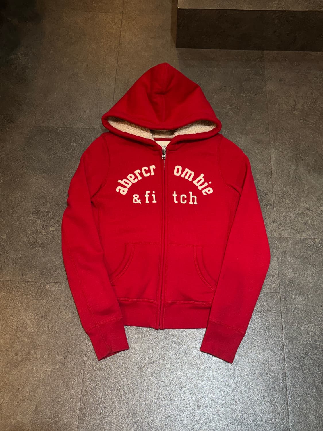 아베크롬비 여성 후드집업 레드 상품이미지2