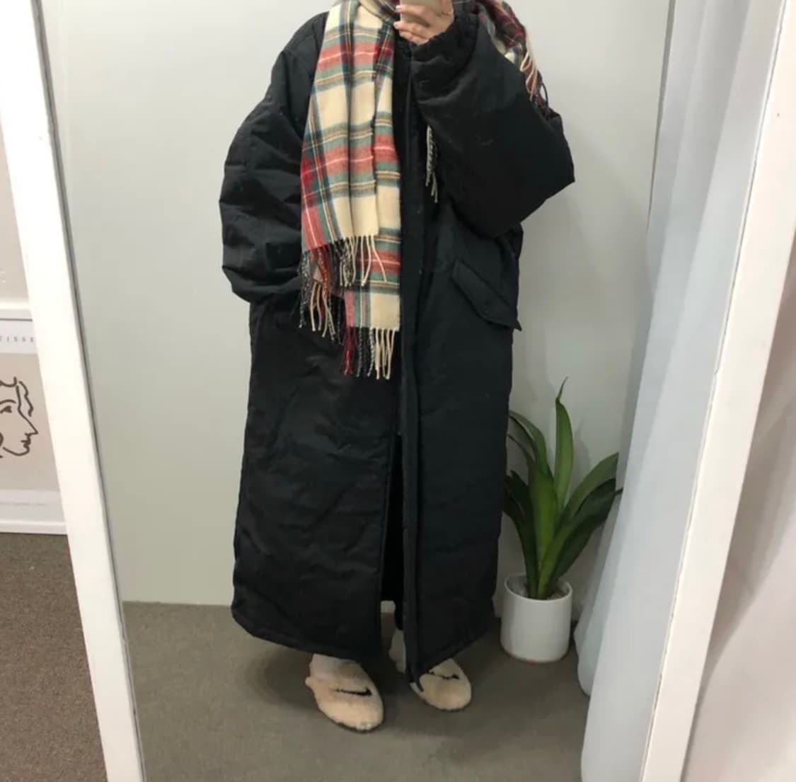 1617 하이넥 오버핏 롱패딩 , free 상품이미지3