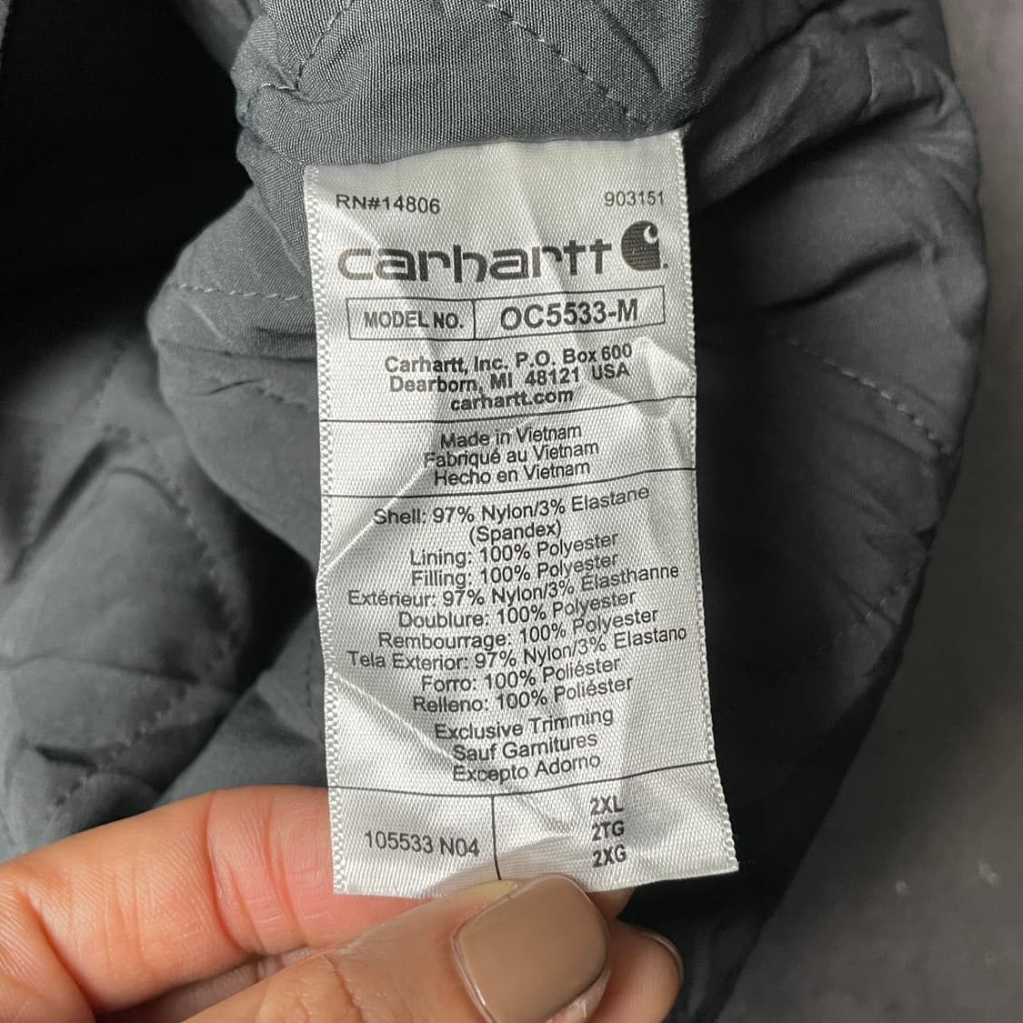 CARHARTT 칼하트 빈티지 블랙 후드 워크 자켓 A00840 상품이미지10