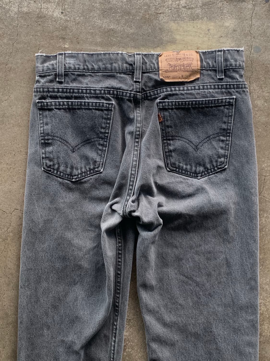 90s 리바이스 505 오렌지탭 블랙 데님팬츠 상품이미지8