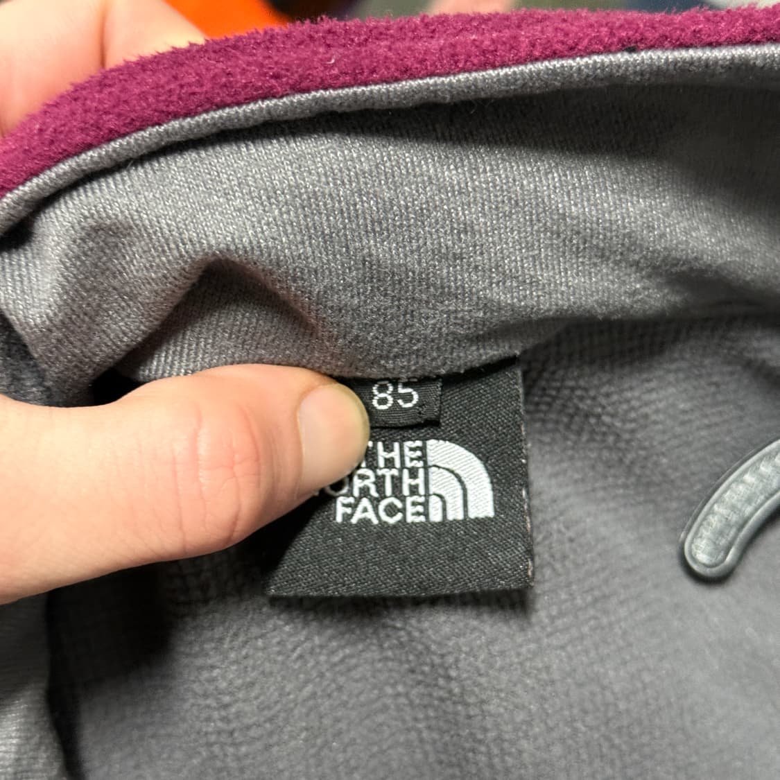 노스페이스 플럼 색상 나일론 배색 플리스 자켓 상품이미지7