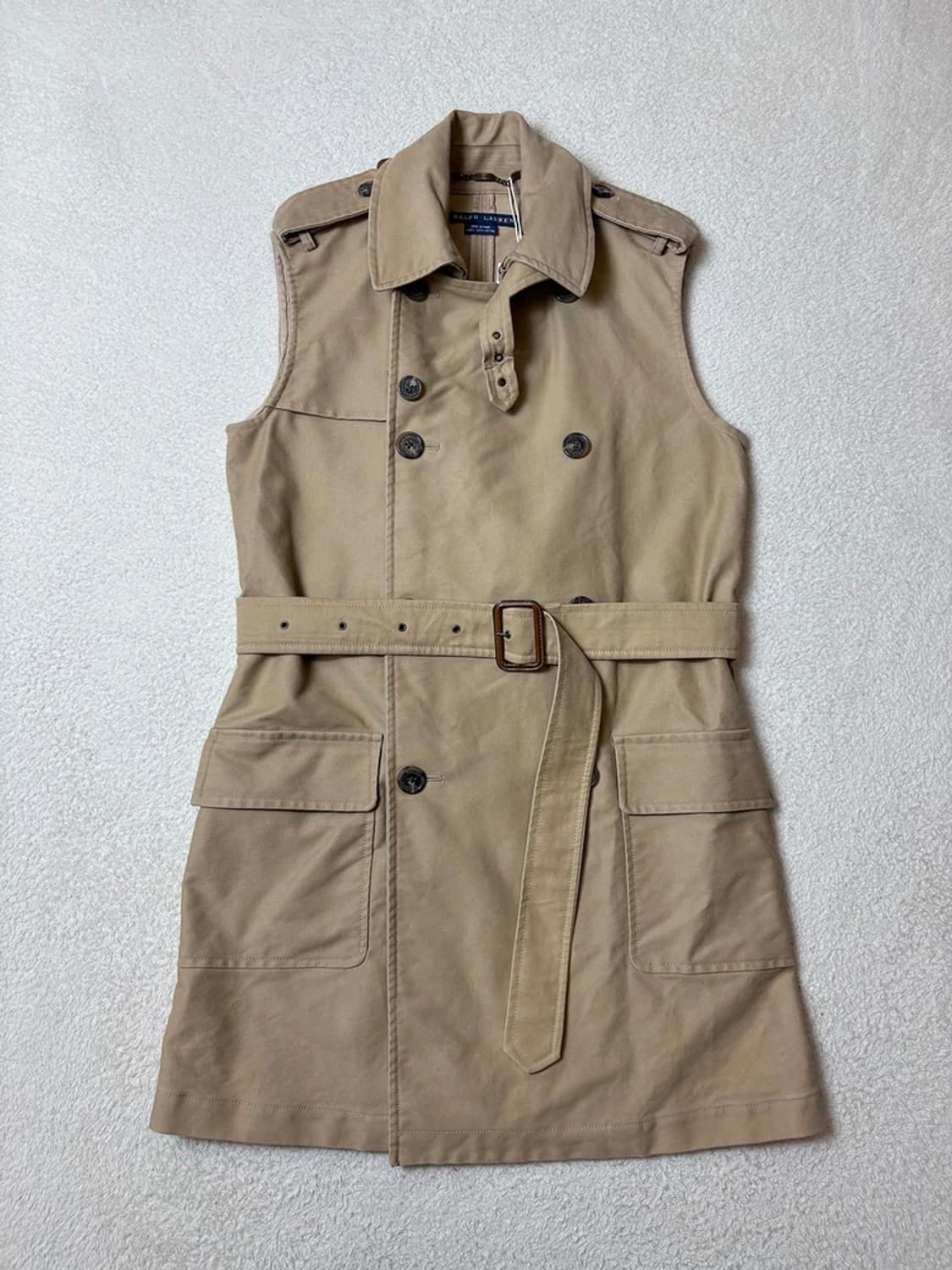 랄프로렌 00's 개버딘 슬리브리스 트렌치 원피스 PN6595 상품이미지1