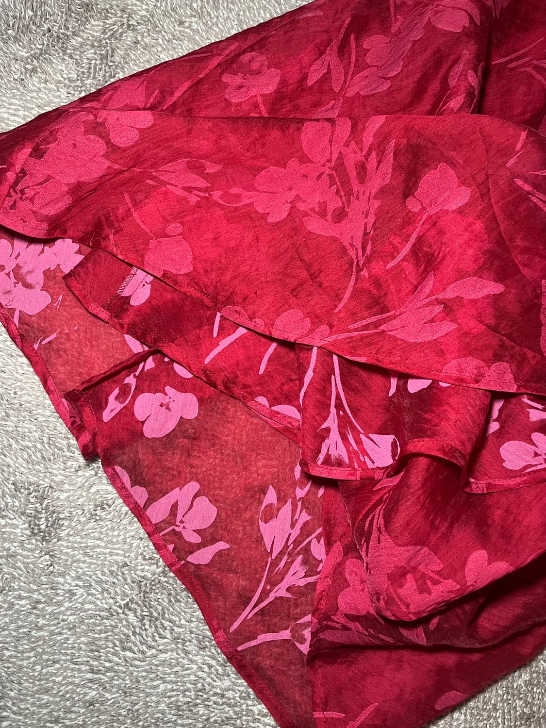 Teak Floral Bias Sheer Long Skirt Size 1 상품이미지6