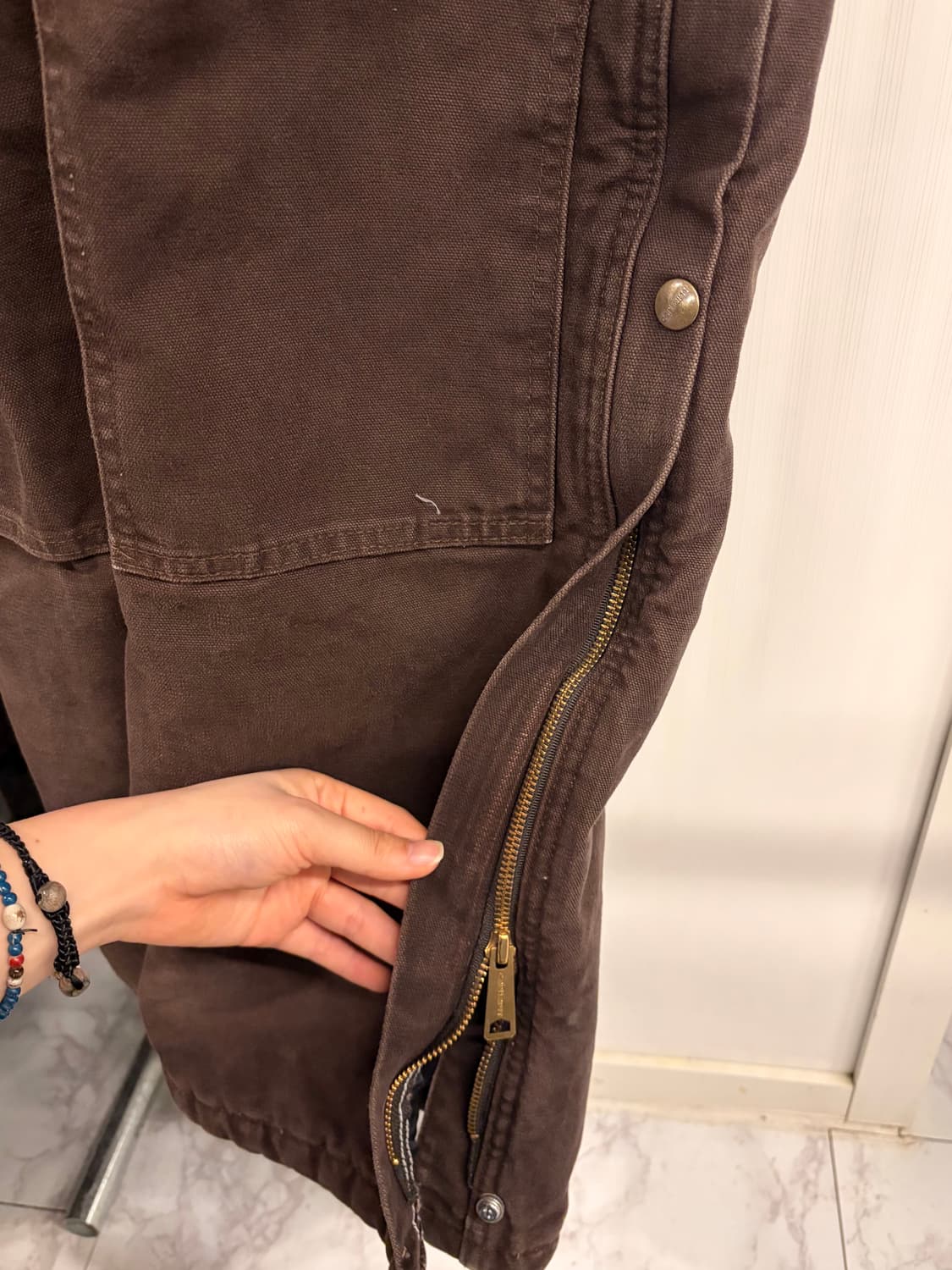 (정품/M) 칼하트 오버롤 브라운 a1 상품이미지3