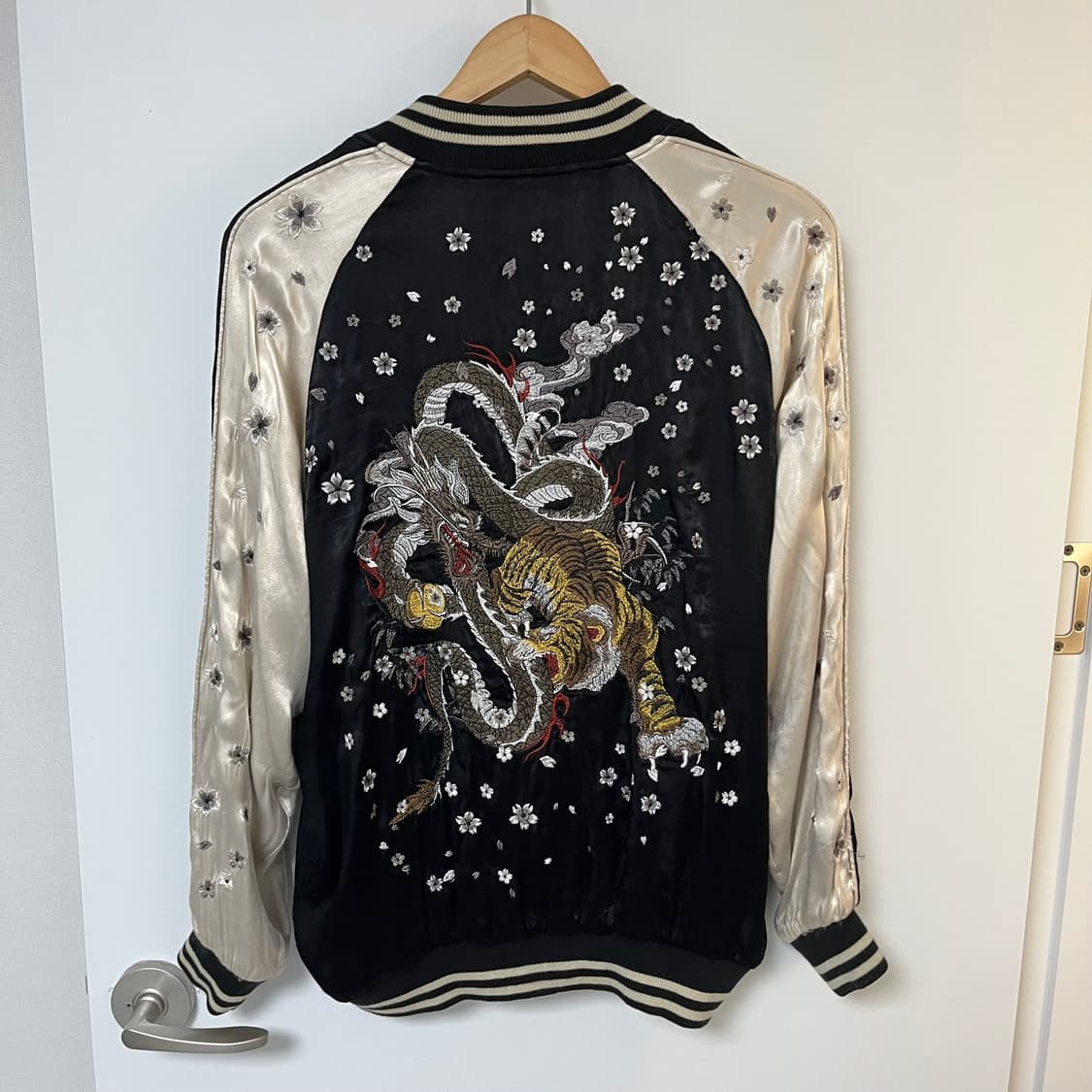 vtg 풀자수 리버시블 스카쟌 상품이미지2