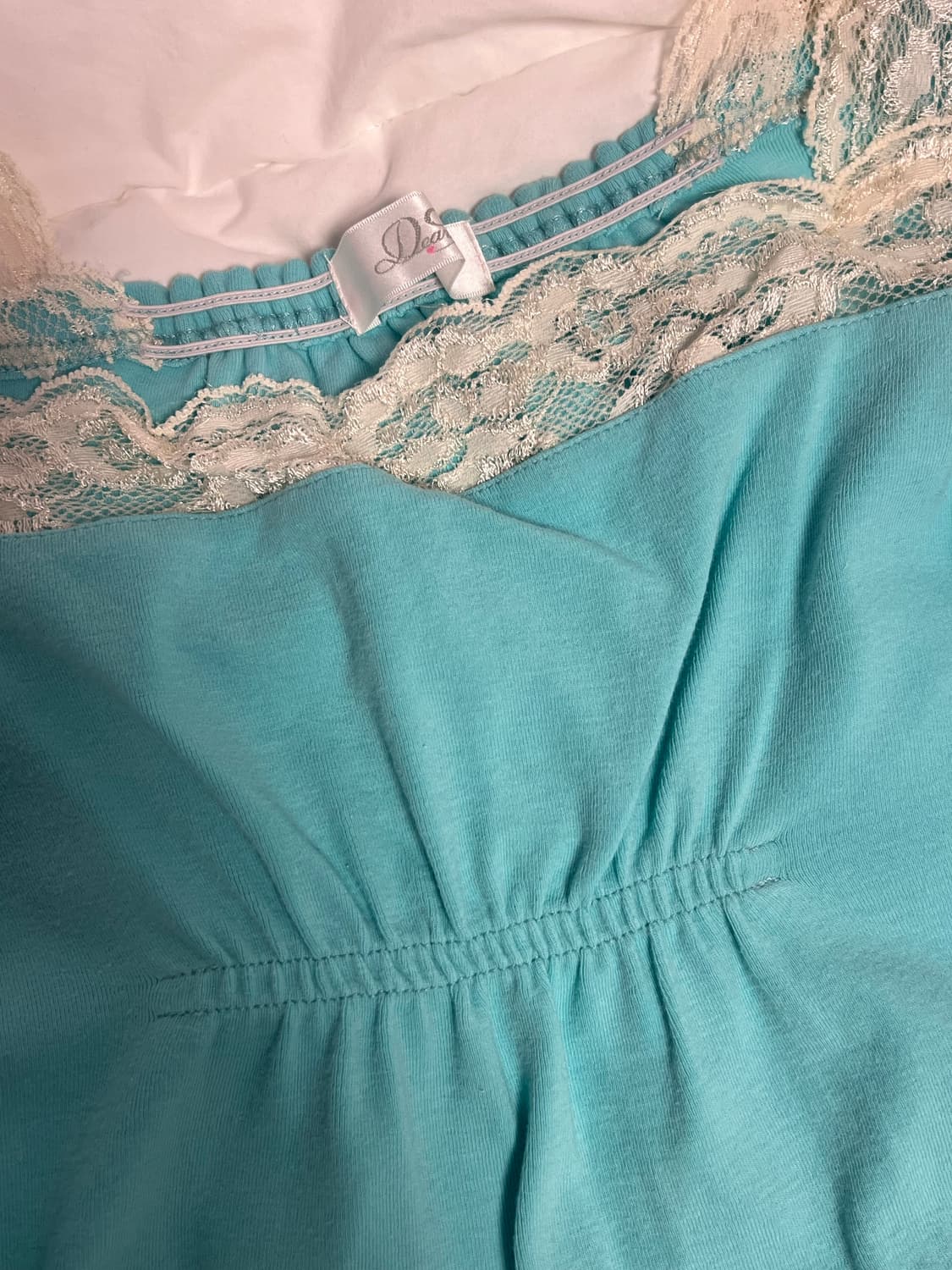 디어리 민트 미니 원피스 레이스 공주 상품이미지3