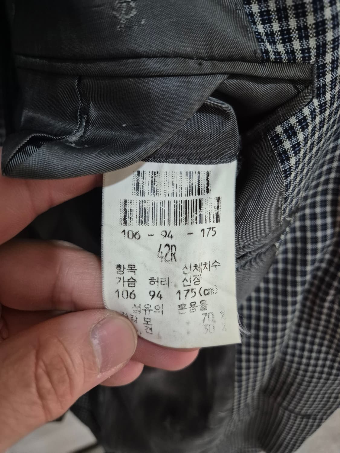입생로랑 체크 블레이져 상품이미지4