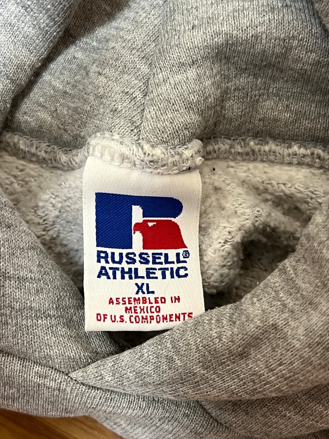 90s 러셀 빈티지 후드 그레이 XL 상품이미지8
