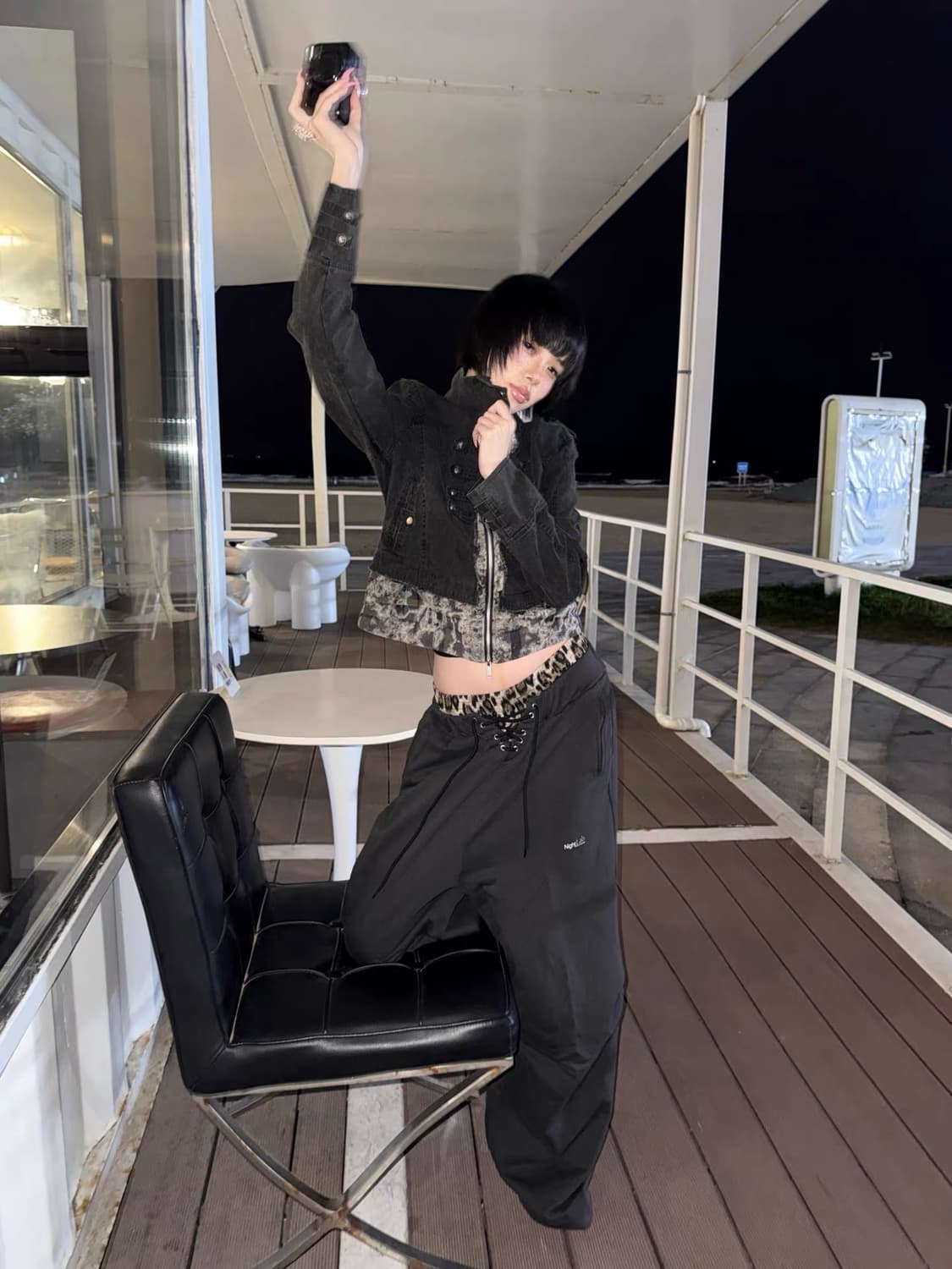 Leopard Waistband Loose Sweatpants 상품이미지6