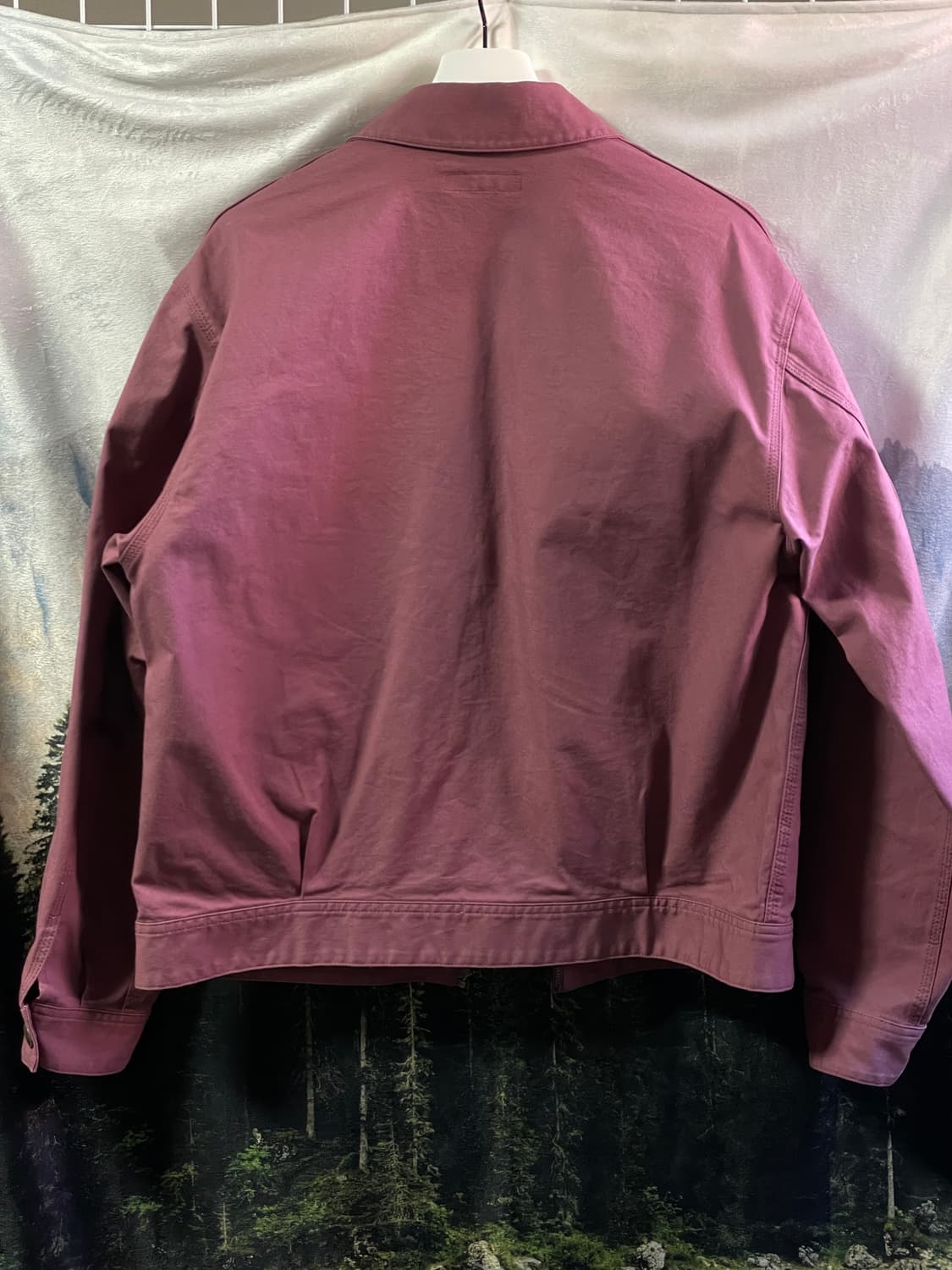 L 유니클로 집업 블루종 자켓 퍼플 상품이미지4