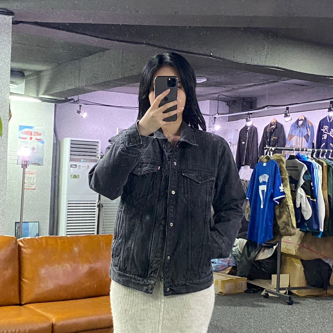 리바이스 누빔 흑청 자켓 B3127 상품이미지1