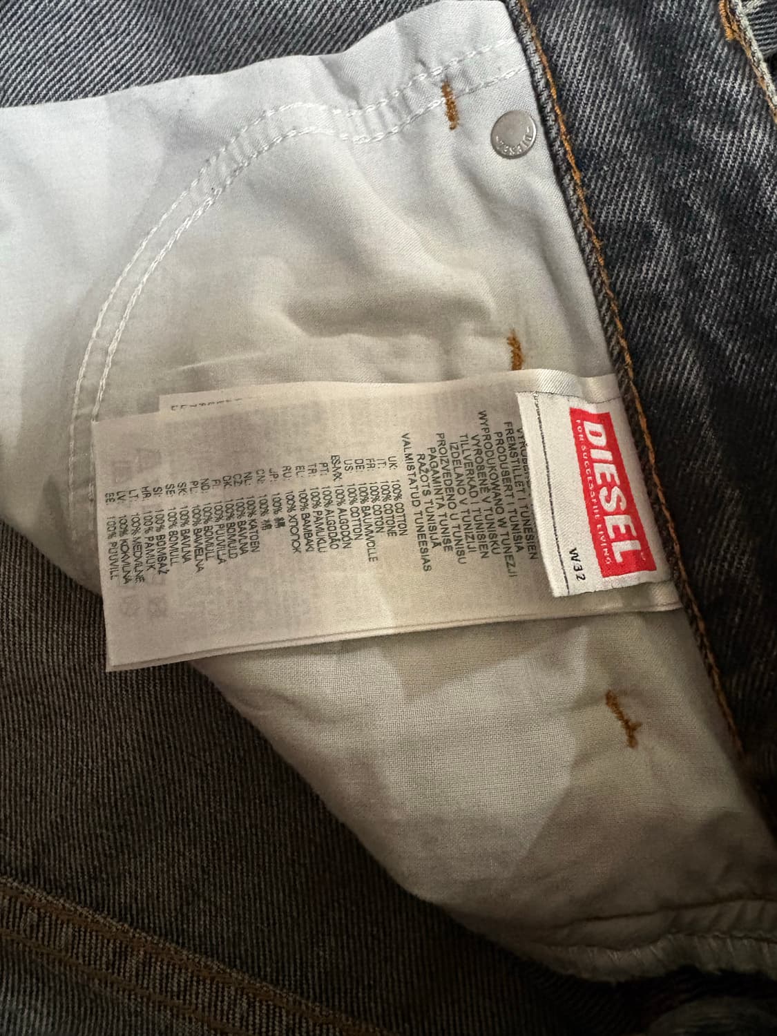 디젤 D-Rise 데미지 워싱 와이드 데님 상품이미지7