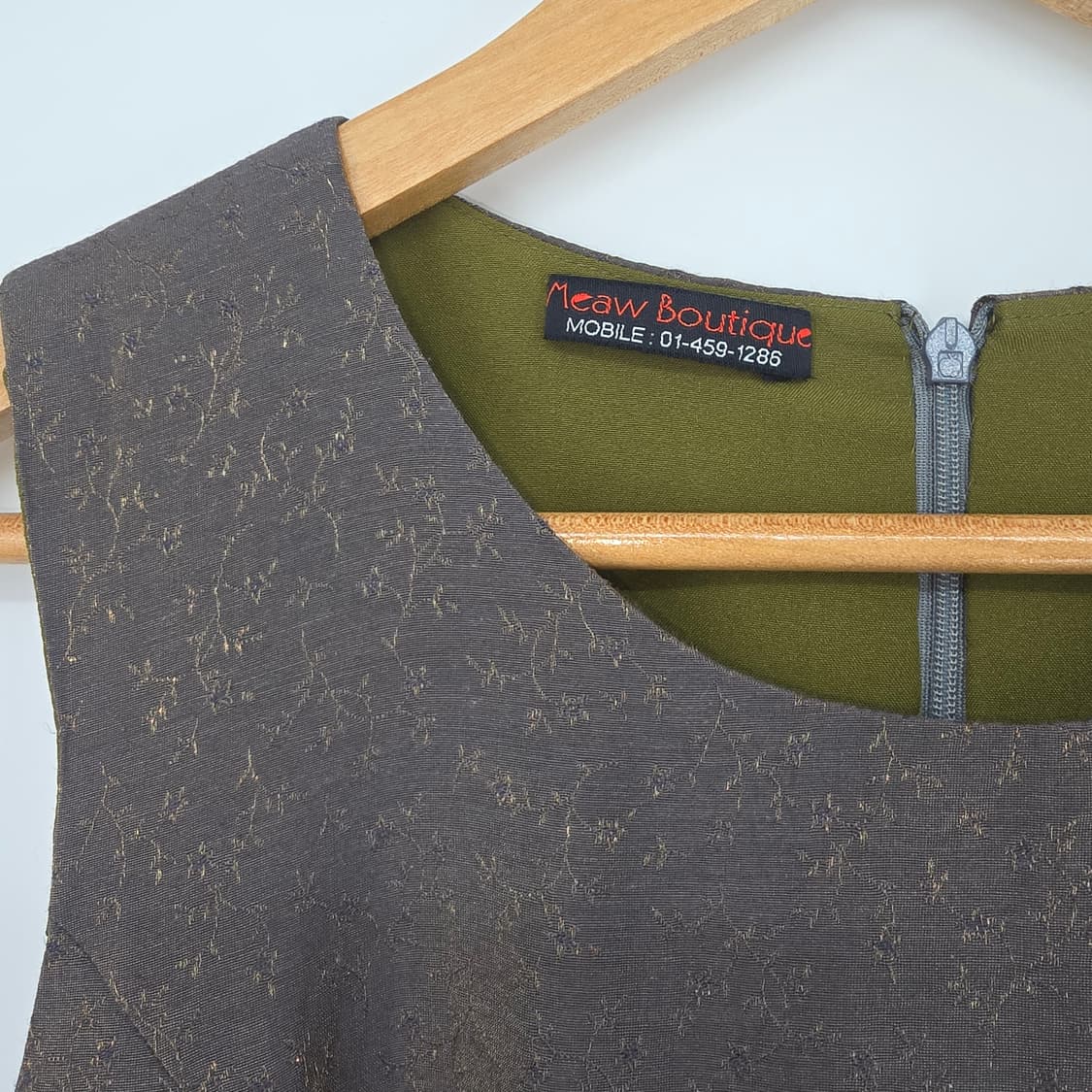 일본 빈티지 실키 텍스처 롱 원피스 (골드 쉬머 포인트) 상품이미지9