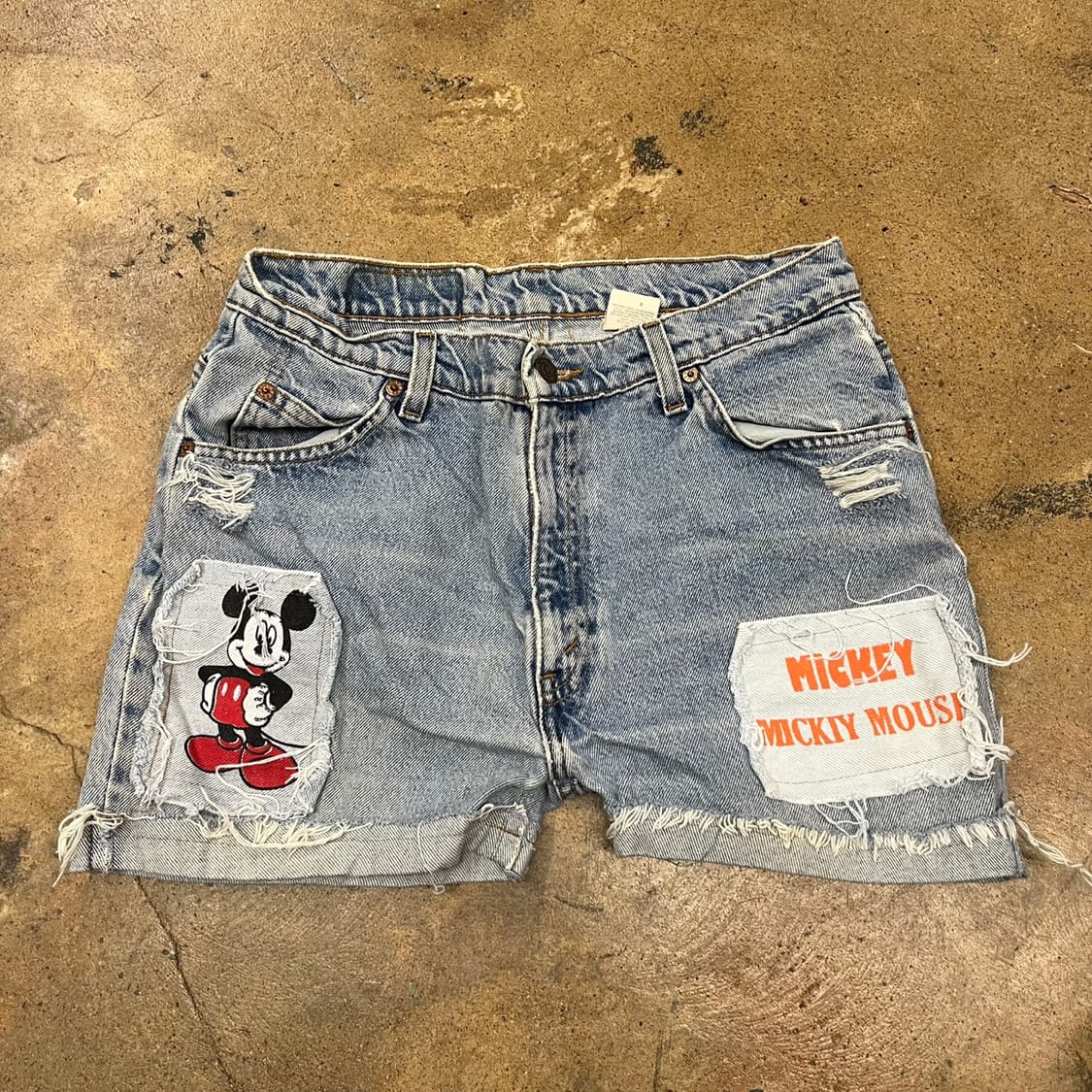 [정품/L] 리바이스 미키마우스 데님 청반바지 b15 상품이미지2