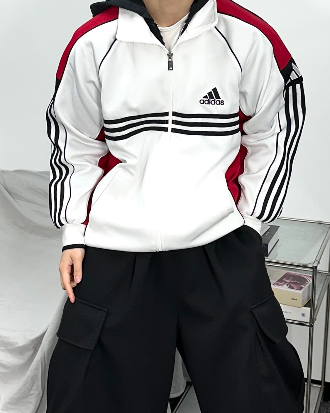 아디다스 90s 화이트 레드 트랙탑 져지 상품이미지2