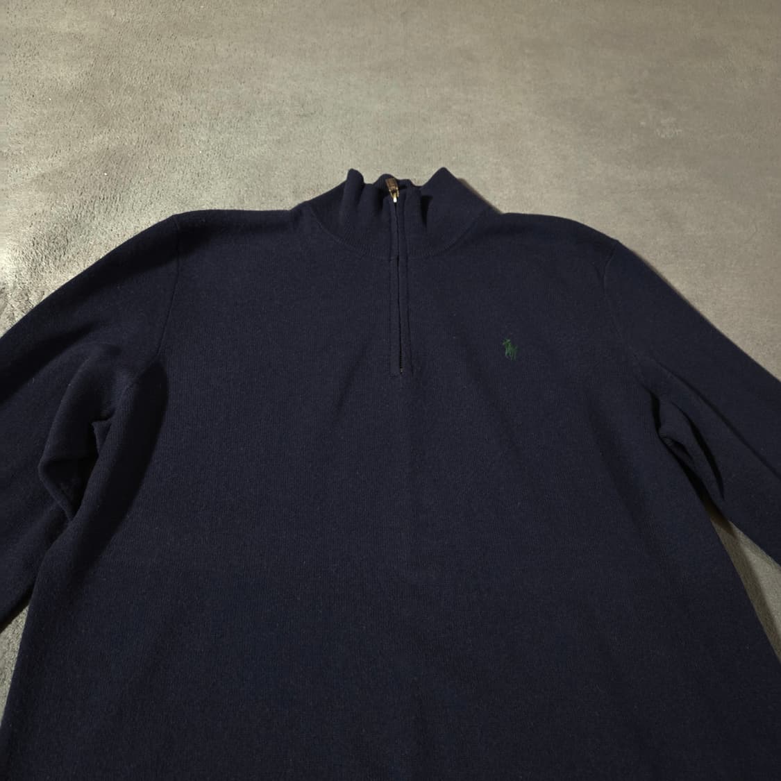 폴로 메리노울 반집업 니트 스웨터 L 다크네이비 상품이미지4