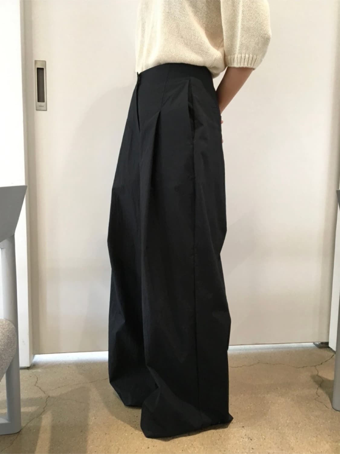 미닝아웃 mer pants 핀턱 와이드 팬츠 상품이미지4