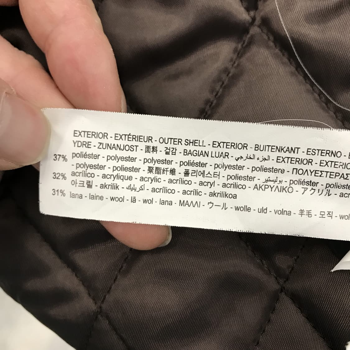 자라 패딩안감 체크 모직코트 [남성XL사이즈] 상품이미지7