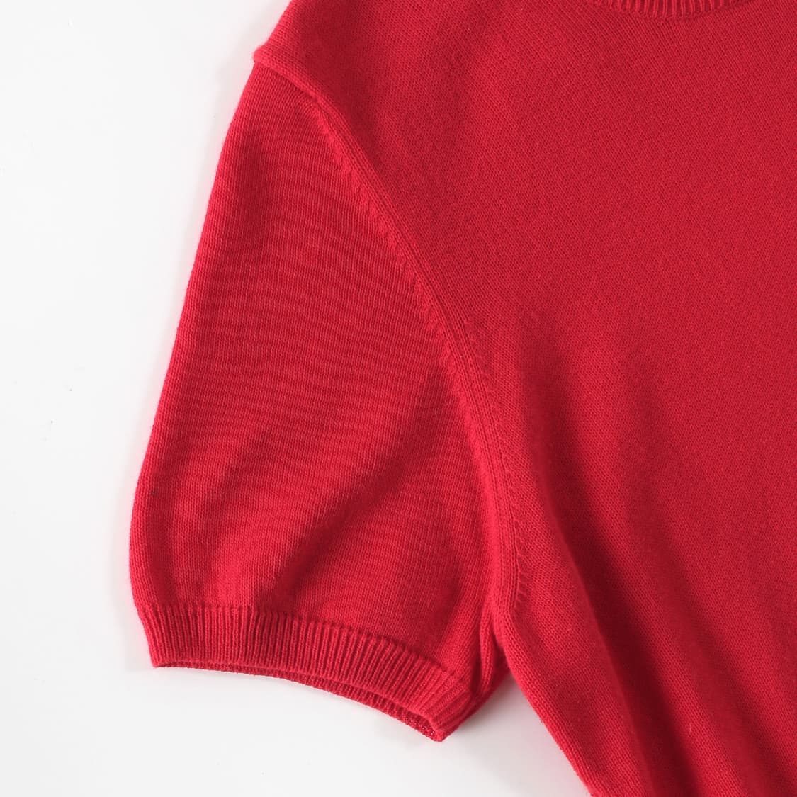 버버리 Burberry 빈티지 블루라벨 레드 반팔 여름 니트 상품이미지9