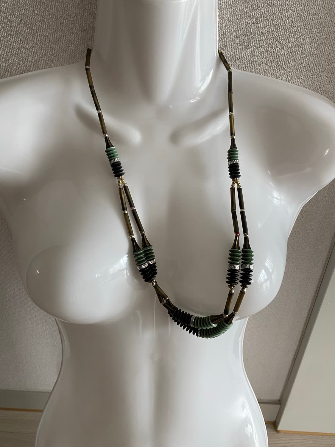 빈티지 에스닉 비즈 롱 목걸이 갸루 펑크 상품이미지4