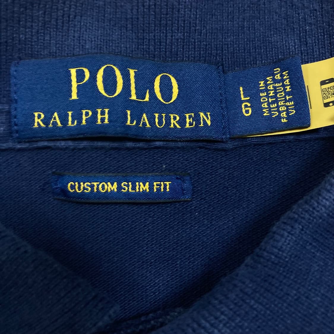 폴로 랄프로렌 스몰 포니 로고 네이비 미니멀 카라 반팔티 상품이미지3