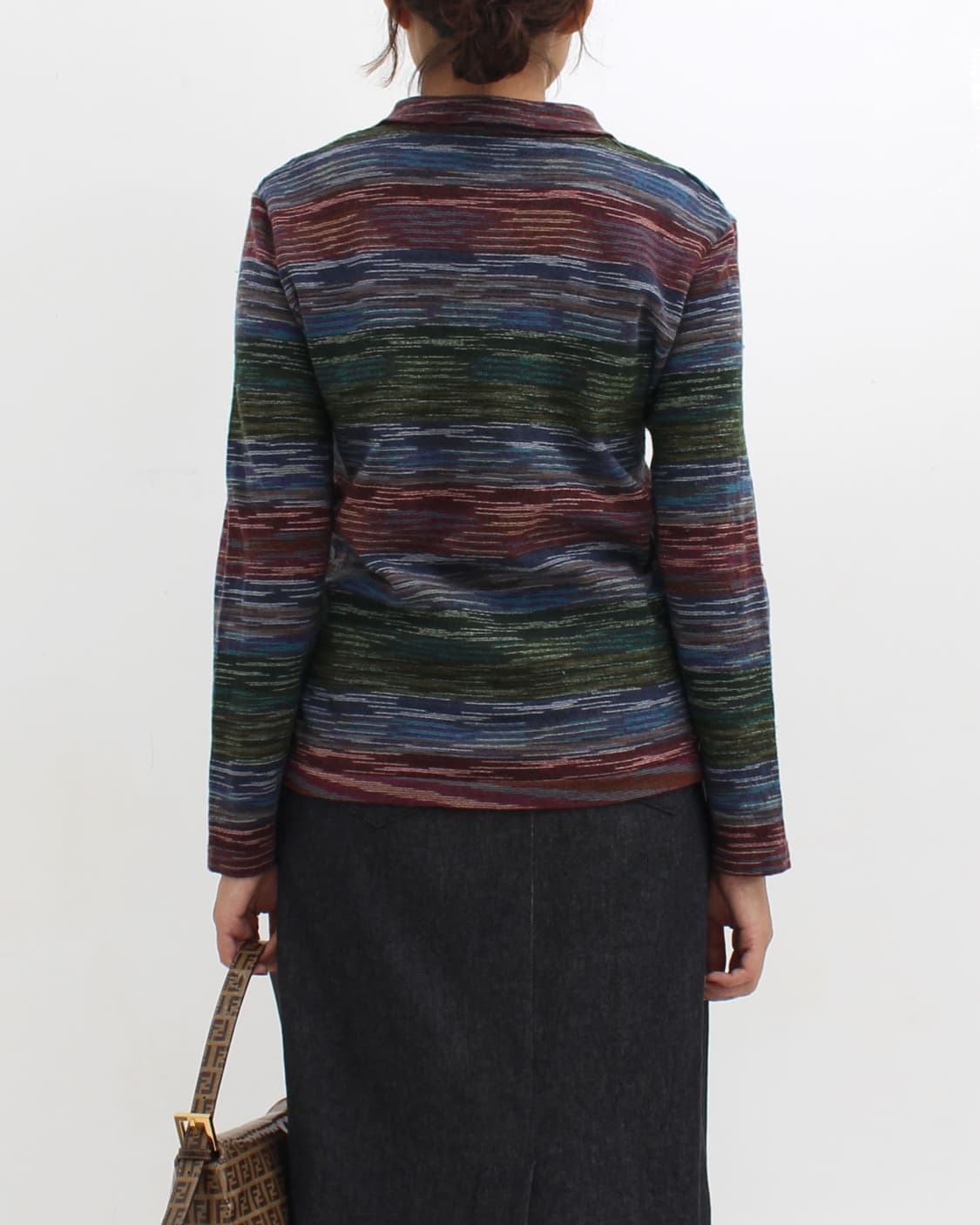 미쏘니 Missoni 패턴 스트라이프 칼라 긴팔 니트 폴리티셔츠 상품이미지8