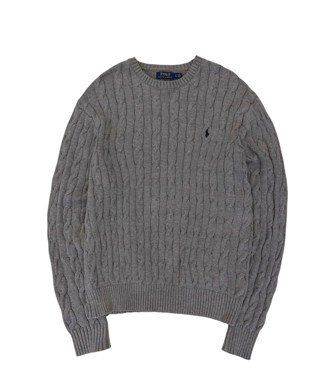 폴로 케이블니트 그레이 (XL)  상품이미지1