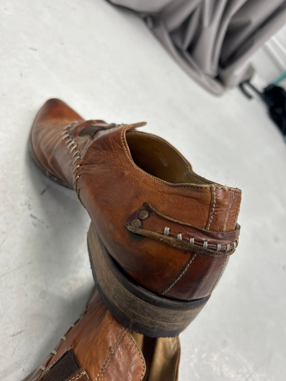 빈티지 체인 스트랩 옥스포드 구두 상품이미지4