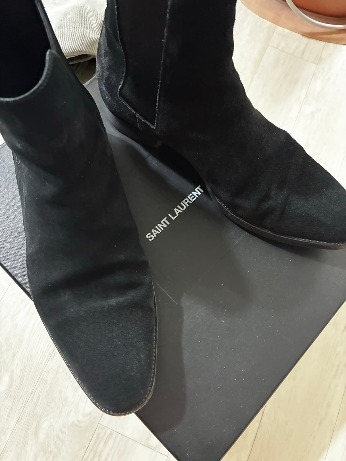 Saint Laurent 스웨이드 와이어트 에디 30 첼시부츠 42 상품이미지2
